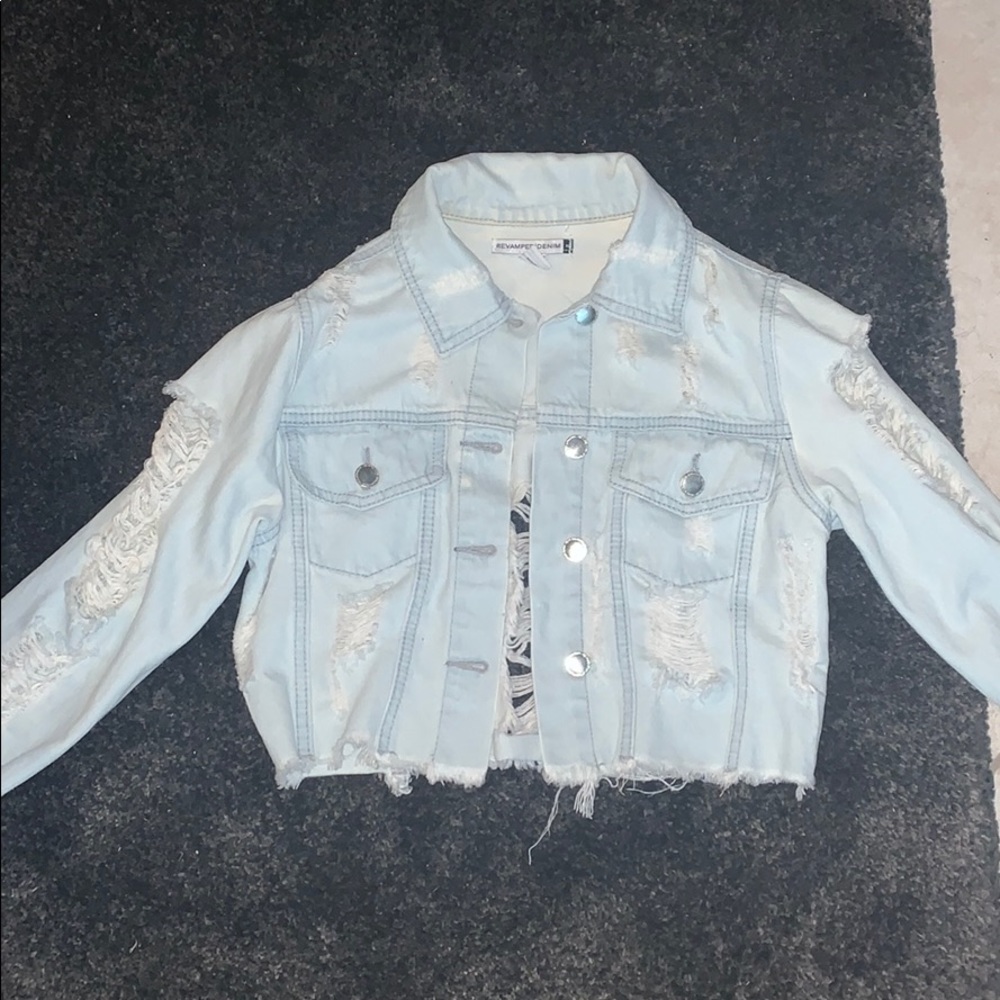 cropped denim jacket